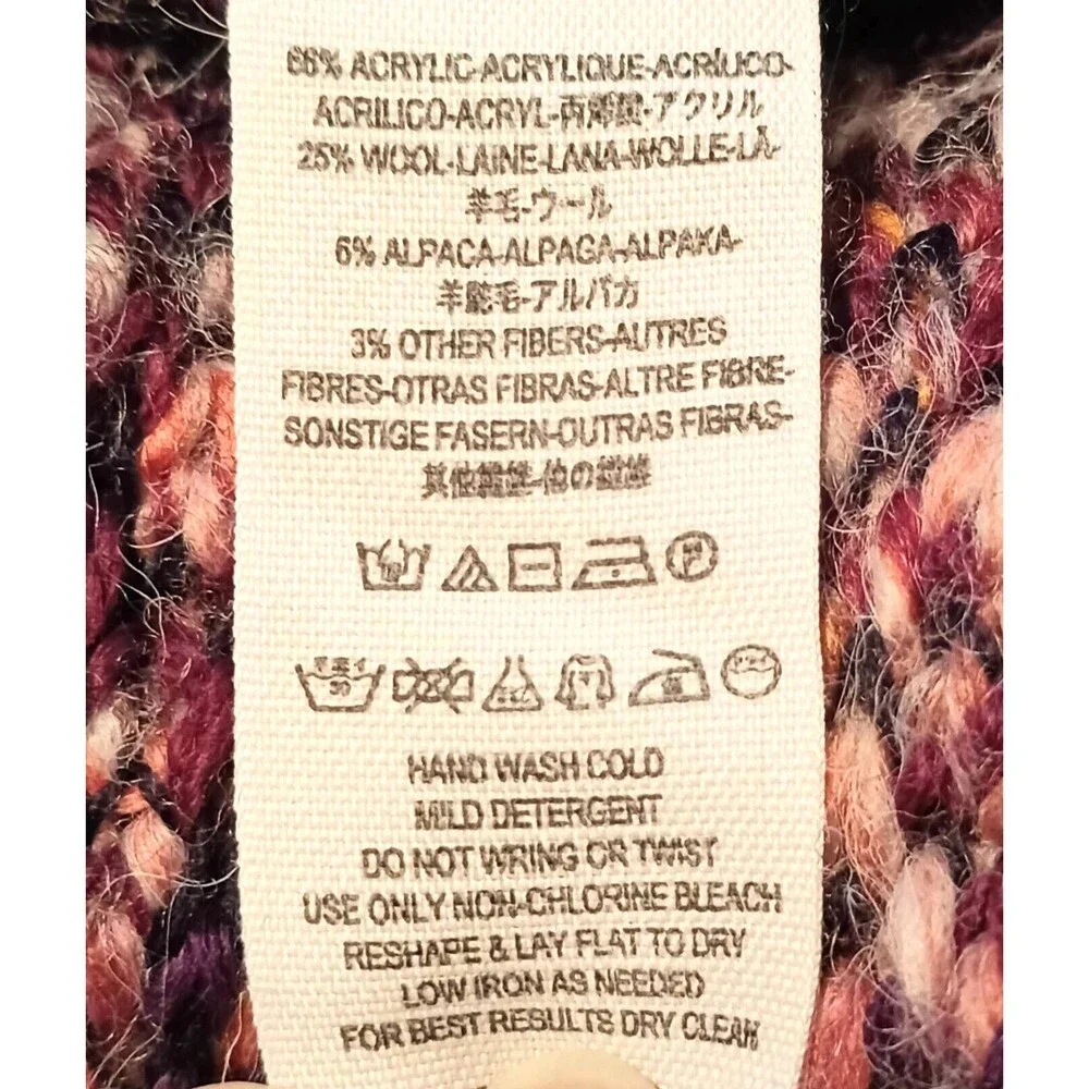 Free People Birkenstock Tassel Fringe Chunky Wool Alpaca Knit Boho Cardigan XS